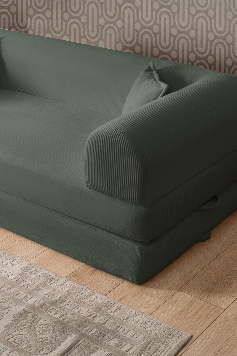 3-personers sovesofa Atelier Del Sofa Legom Eco (190 x 90 x 25 cm) Grøn - Møbler - Sofaer - Sovesofaer
