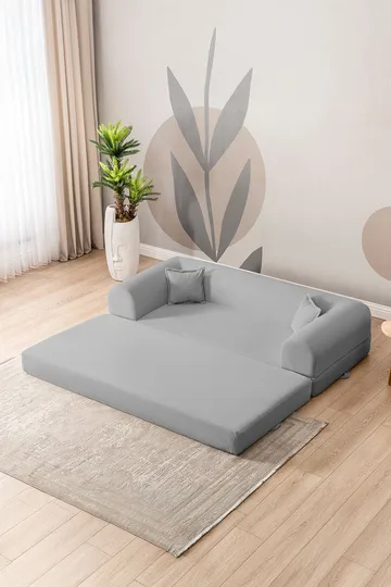 3-personers sovesofa Atelier Del Sofa Legom Eco (190 x 90 x 25 cm) Lysegrå - Møbler - Sofaer - Sovesofaer