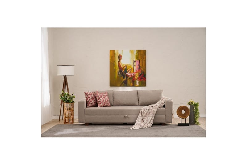 3-personers sovesofa Iroulport Beige - Beige - Møbler - Sofaer - Sovesofaer