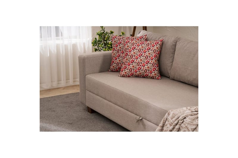 3-personers sovesofa Iroulport Beige - Beige - Møbler - Sofaer - Sovesofaer