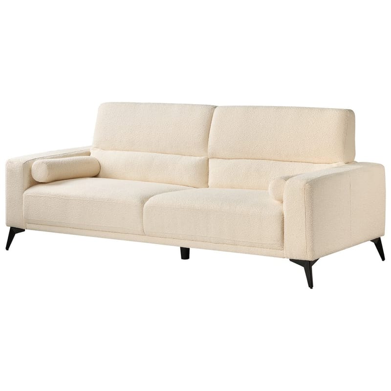 3-personers sofa Ange - Hvid, Sort/Bouclé - Møbler - Sofaer - 3 personers sofa
