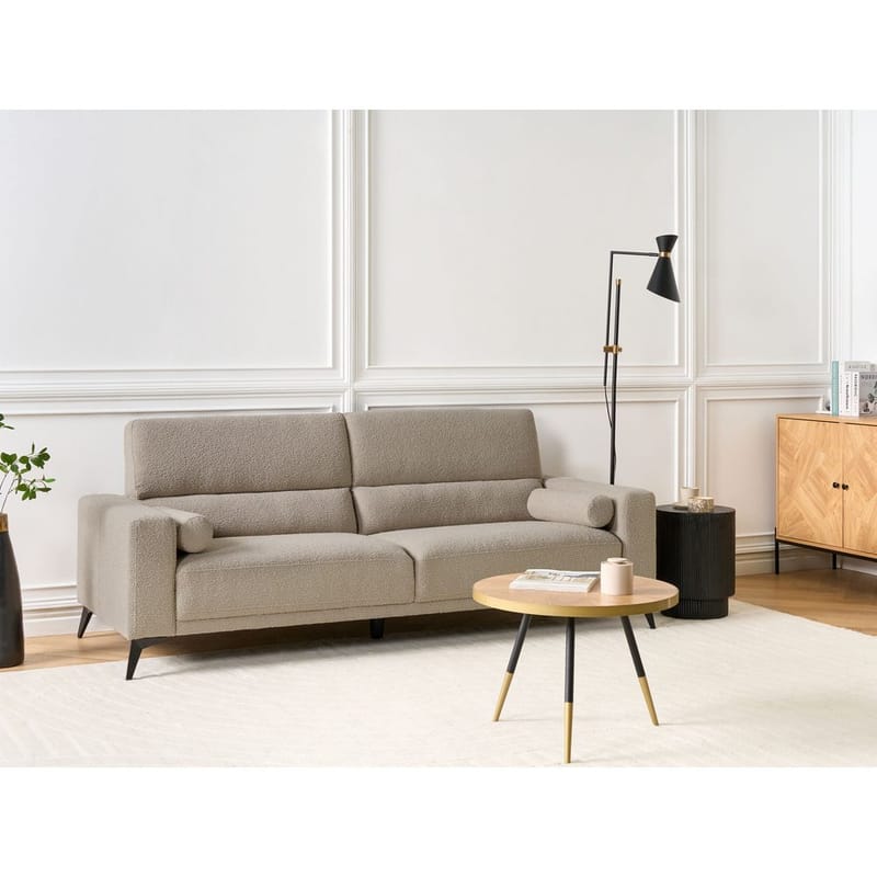 3-personers sofa Ange - Beige, sort/Bouclé - Møbler - Sofaer - 3 personers sofa