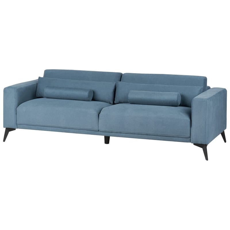 3-personers sofa Ange - Blå, Sort/Polyester - Møbler - Sofaer - 3 personers sofa