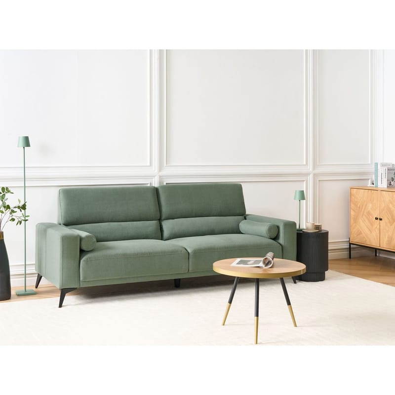 3-personers sofa Ange - Grøn, Sort/Polyester - Møbler - Sofaer - 3 personers sofa