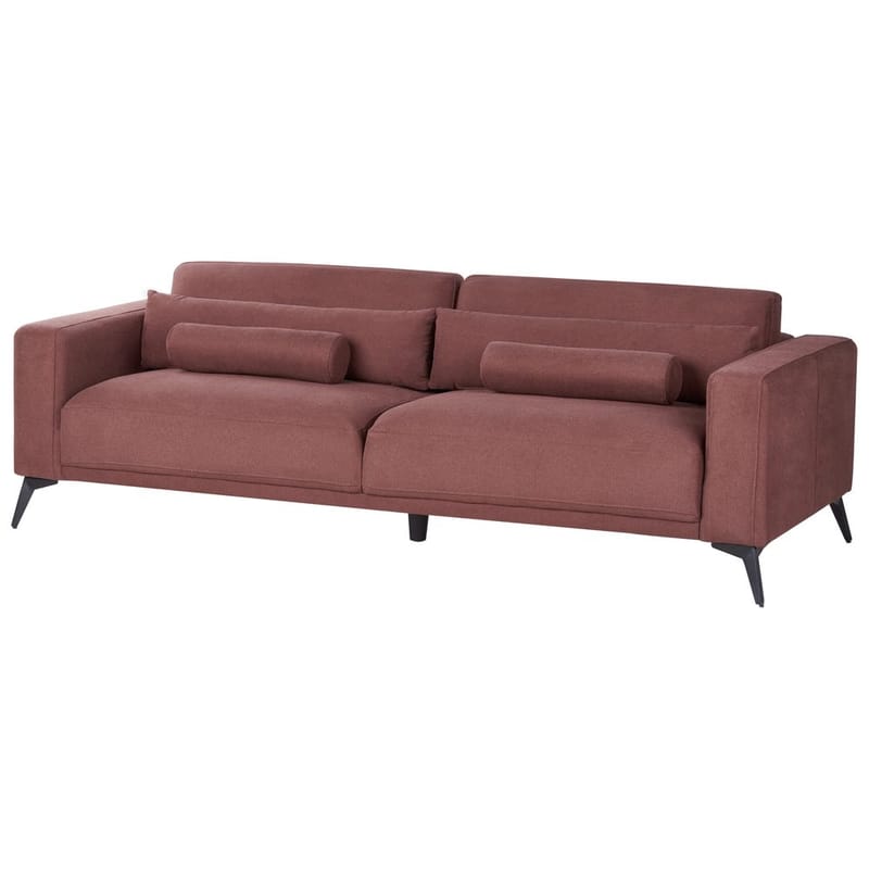 3-personers sofa Ange - Rød, Sort/Polyester - Møbler - Sofaer - 3 personers sofa