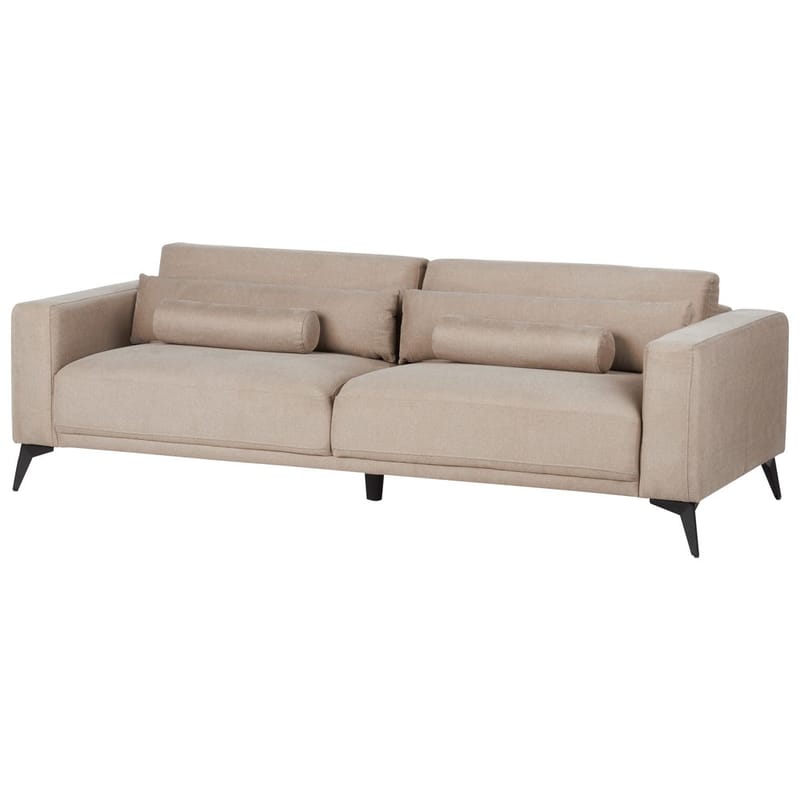3-personers sofa Ange - Beige, sort/Polyester - Møbler - Sofaer - 3 personers sofa