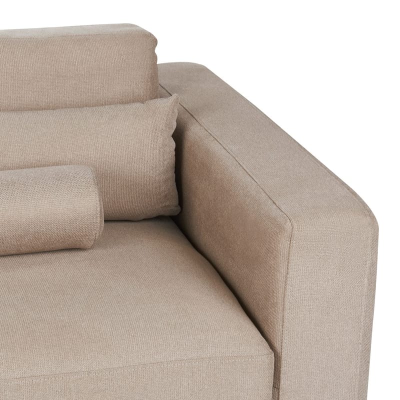 3-personers sofa Ange - Beige, sort/Polyester - Møbler - Sofaer - 3 personers sofa