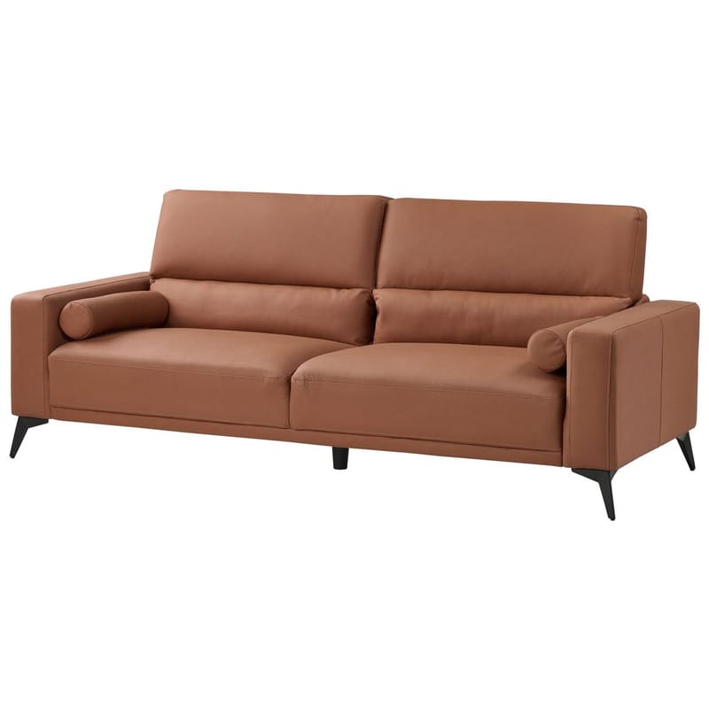 3-personers sofa Ange - Brun, Sort/Vegansk økologisk kunstlæder - Møbler - Sofaer - 3 personers sofa