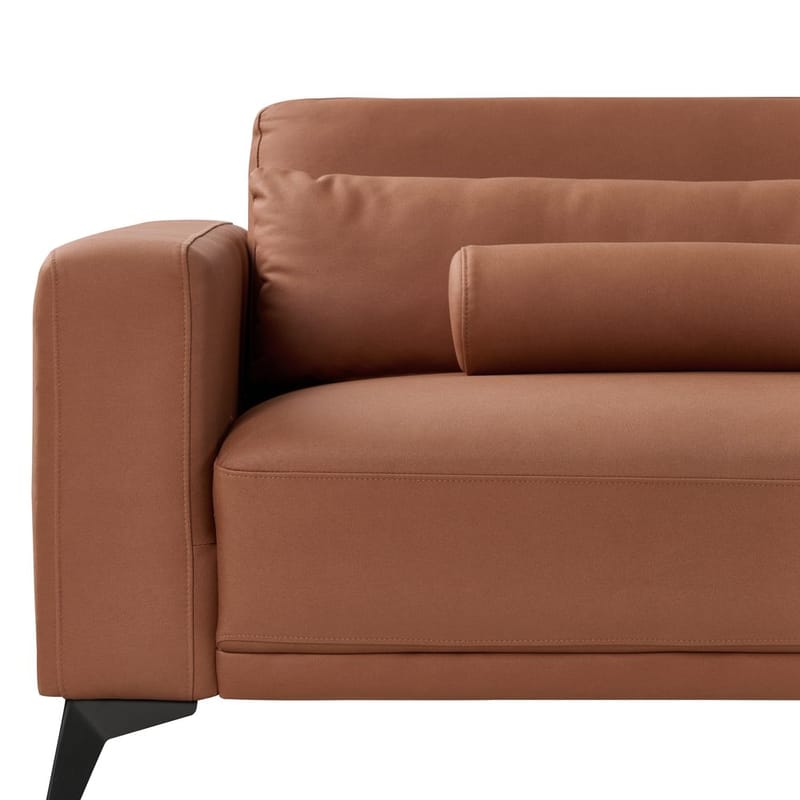 3-personers sofa Ange - Brun, Sort/Vegansk økologisk kunstlæder - Møbler - Sofaer - 3 personers sofa