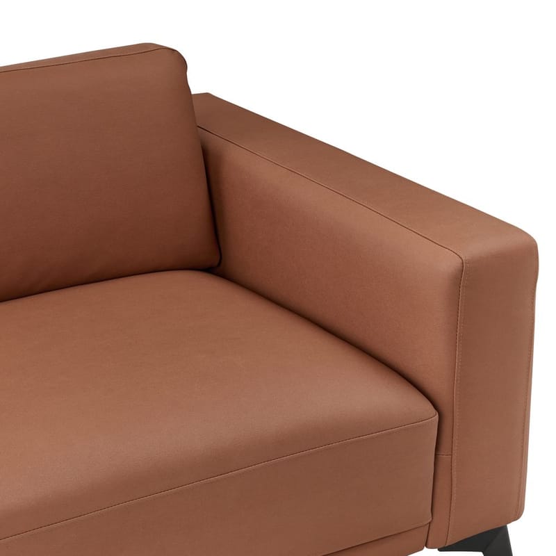 3-personers sofa Ange - Brun, Sort/Vegansk økologisk kunstlæder - Møbler - Sofaer - 3 personers sofa