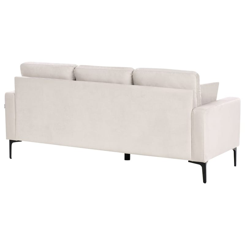 3-personers sofa Gavle - Beige, sort/Polyester - Møbler - Sofaer - 3 personers sofa