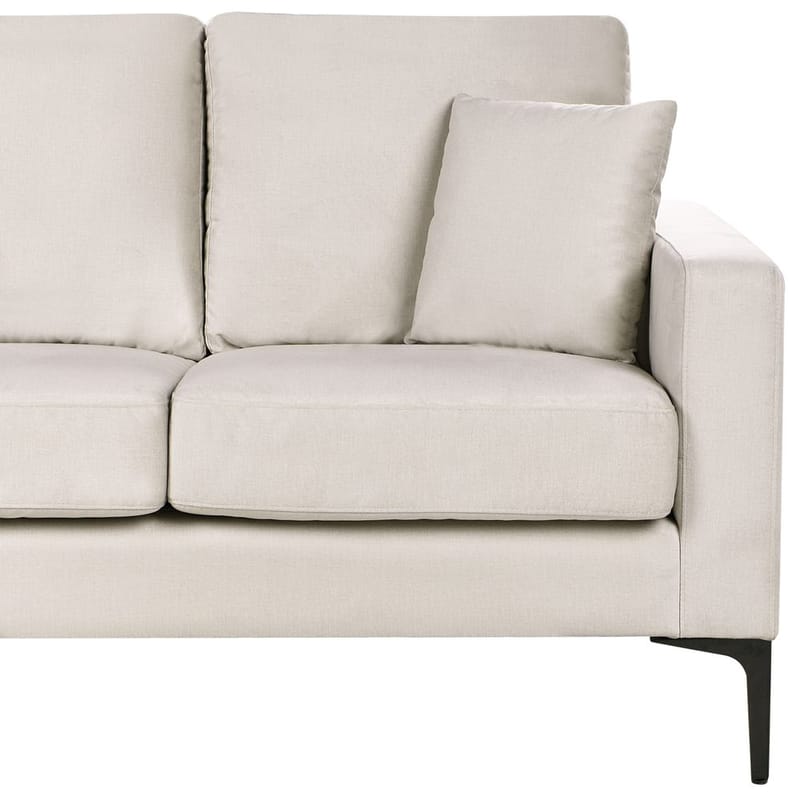 3-personers sofa Gavle - Beige, sort/Polyester - Møbler - Sofaer - 3 personers sofa