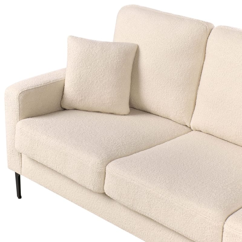 3-personers sofa Gavle - Beige, sort/Bouclé - Møbler - Sofaer - 3 personers sofa