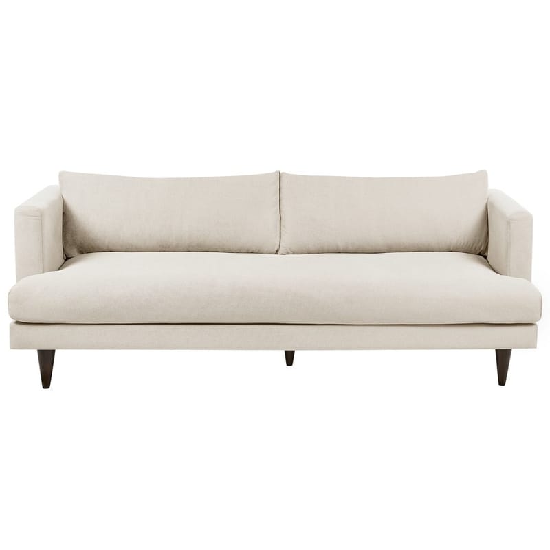 3-personers sofa Jarpen, Beige, mørkt træ