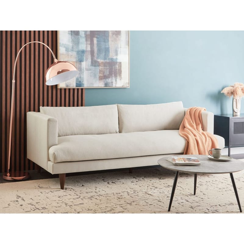 3-personers sofa Jarpen - Beige, mørkt træ - Møbler - Sofaer - 3 personers sofa