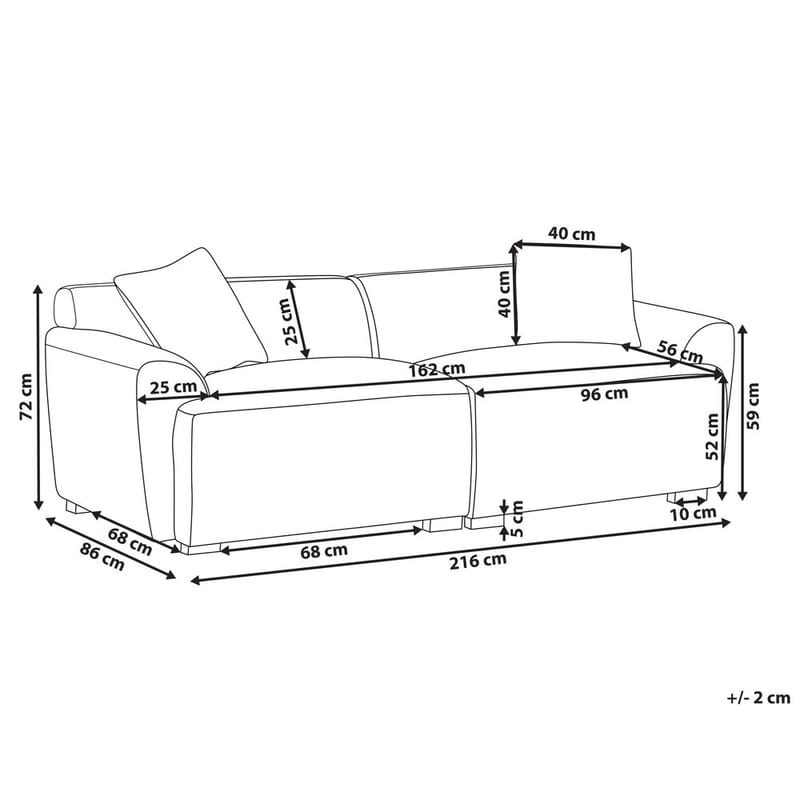 3-personers sofa Korio - Grå, sort - Møbler - Sofaer - 3 personers sofa