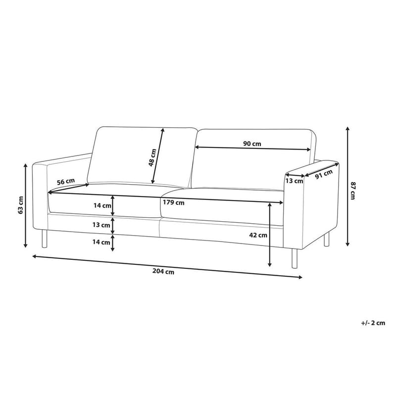 3-personers sofa Savalen - Grøn, Sort - Møbler - Sofaer - Velour sofaer