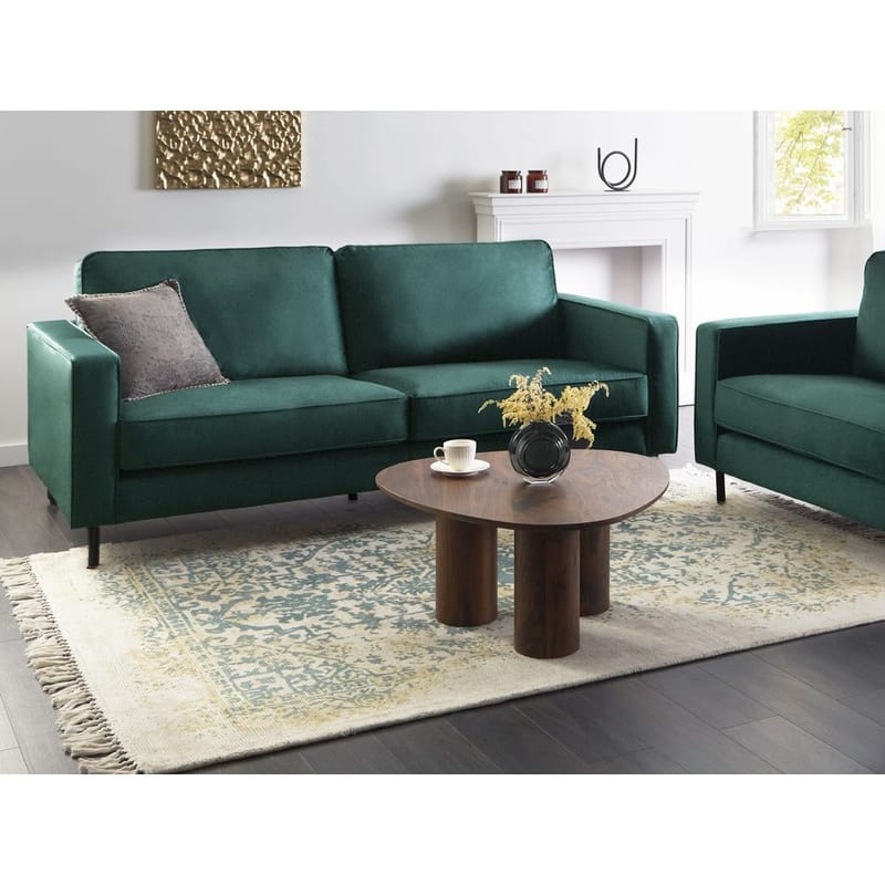 3-personers sofa Savalen - Grøn, Sort - Møbler - Sofaer - Velour sofaer