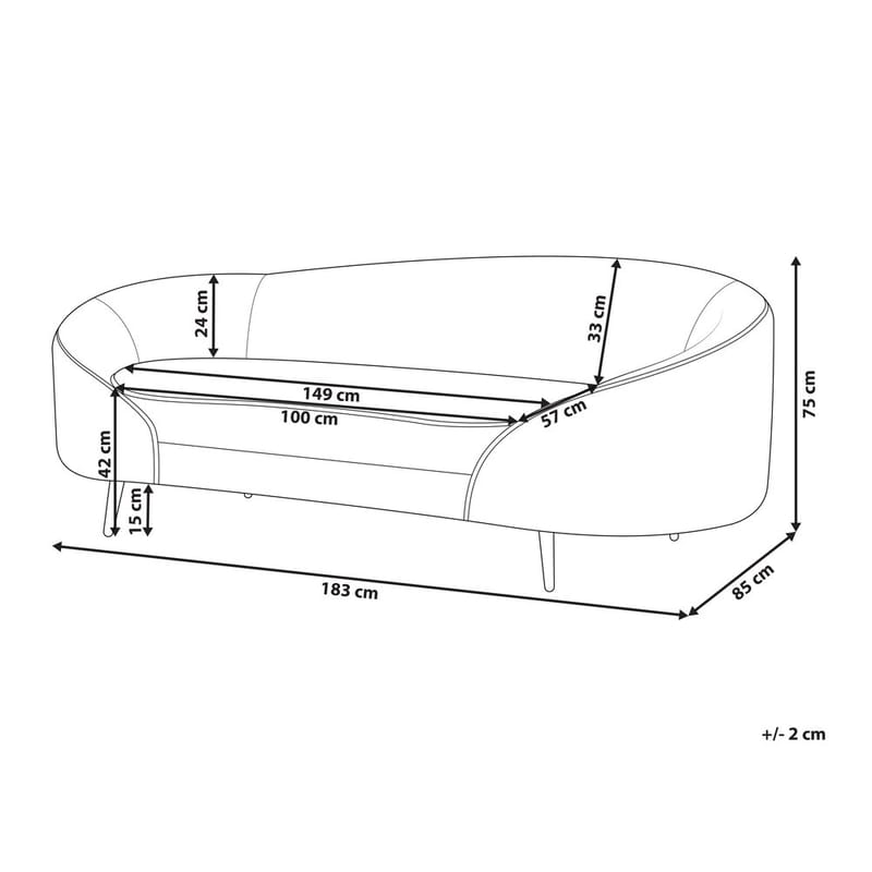 3-personers sofa Savar - Møbler - Sofaer - Velour sofaer