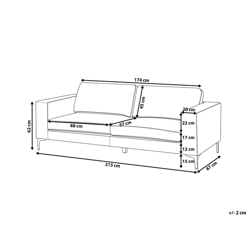 3-personers sofa Vadstena - Grøn, Sort/Velvet - Møbler - Sofaer - Velour sofaer