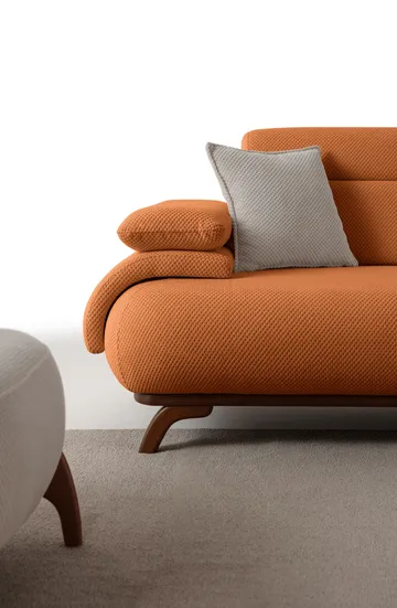 3-personers sofa Atelier Del Sofa Bonjo Valnød (246 x 81 x 97 cm) Tile Red - Teglstenrød - Møbler - Sofaer - 3 personers sofa