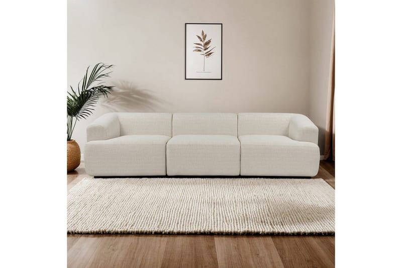 3-personers sofa Dashwood Hvid - Hvid - Møbler - Sofaer - 4 personers sofa