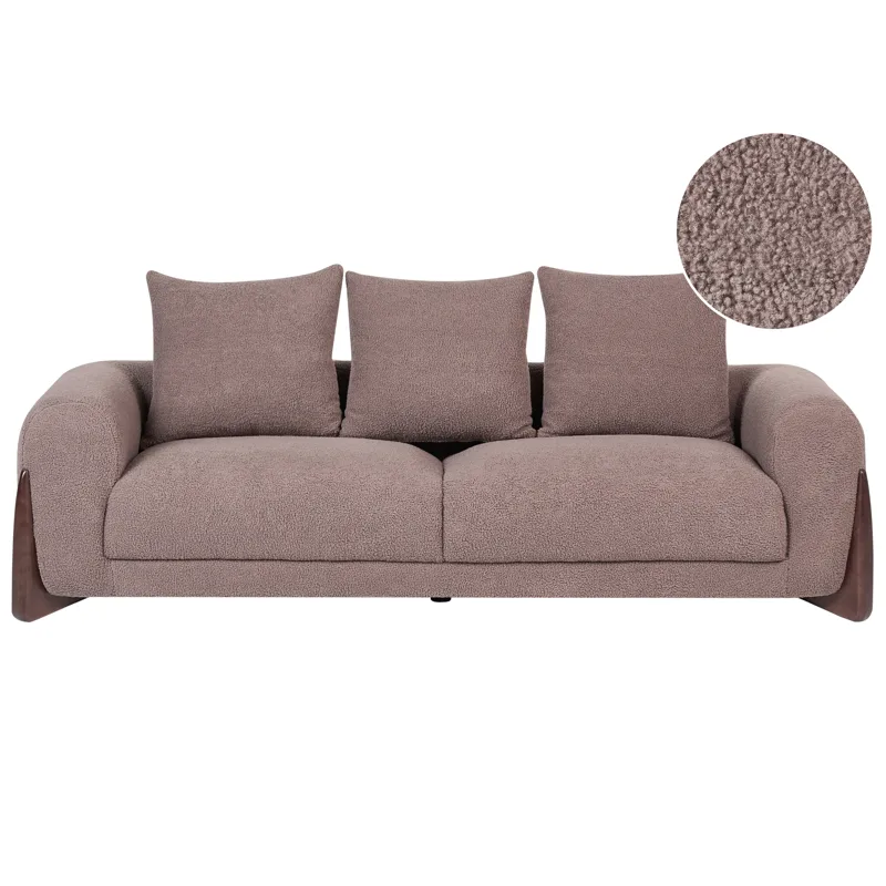 3-personers sofa Vinliden, Mørkebrun, brun