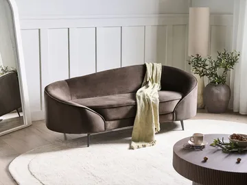 3-personers sofa Savar - Mørkebrun - Møbler - Sofaer - Velour sofaer
