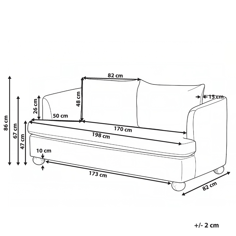 3-personers sofa Rattvik - Beige - Møbler - Sofaer - 3 personers sofa
