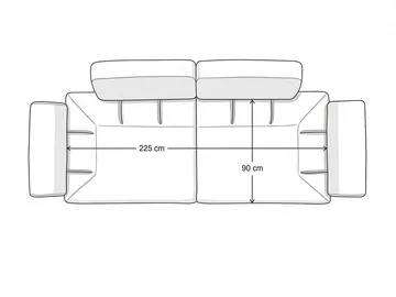 3-personers sofa Atelier Del Sofa Bonjo Silver (246 x 81 x 97 cm) Tile Red - Teglstenrød - Møbler - Sofaer - 3 personers sofa