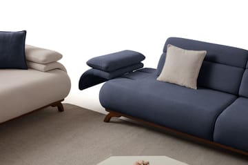 3-personers sofa Atelier Del Sofa Bonjo Valnød (246 x 81 x 97 cm) Marineblå - Marineblå - Møbler - Sofaer - 3 personers sofa