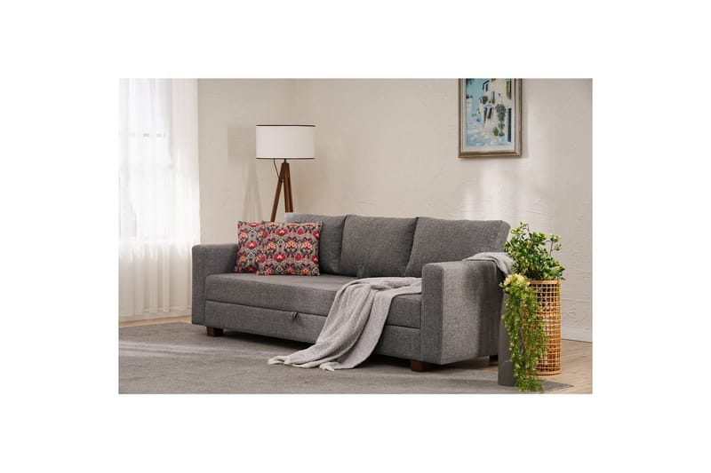 3-personers sovesofa Iroulport Grå - Grå - Møbler - Sofaer - Sovesofaer