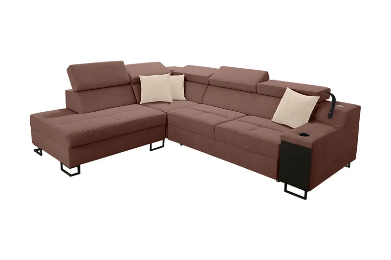 3-Pers. Sovesofa Venstre, Lyserød