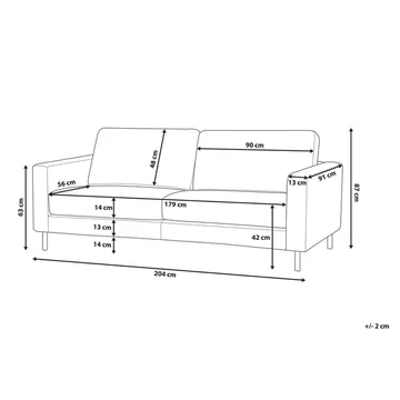 3-personers sofa Savalen - Grøn, Sort - Møbler - Sofaer - Velour sofaer