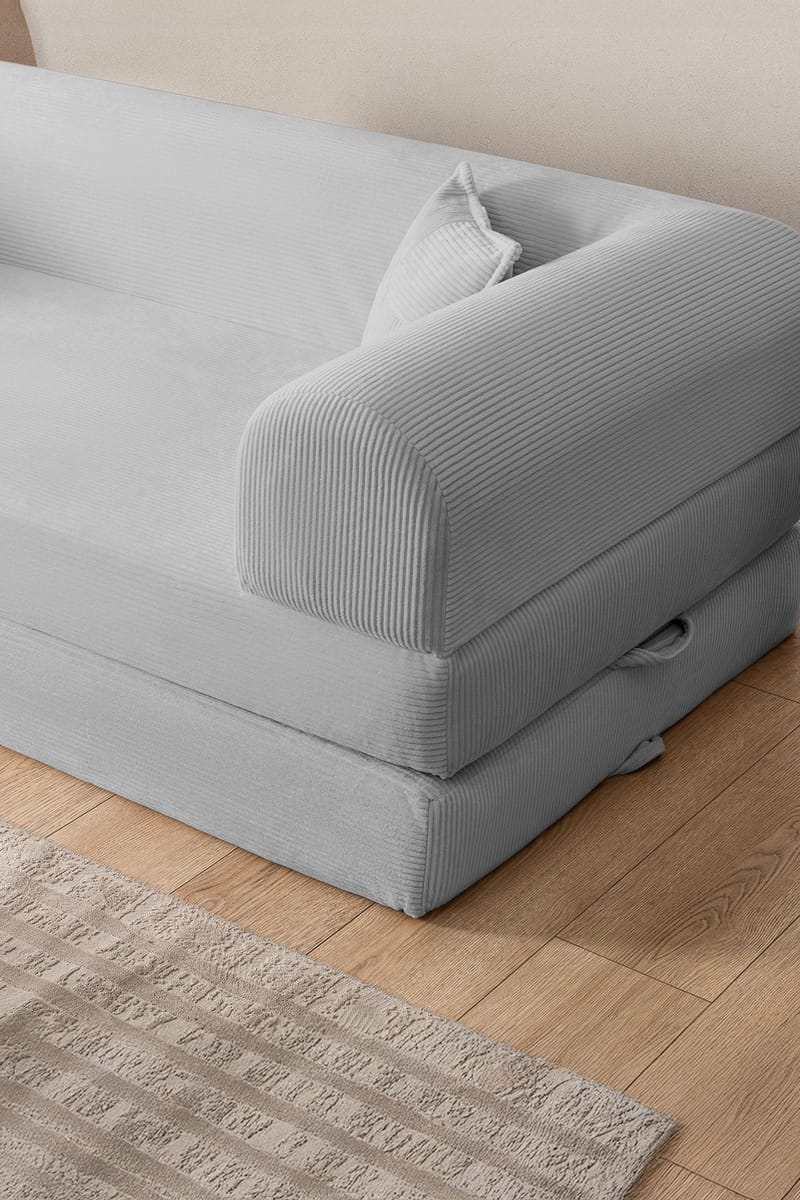 3-personers sovesofa Atelier Del Sofa Legom Eco (190 x 90 x 25 cm) Lysegrå - Møbler - Sofaer - Sovesofaer