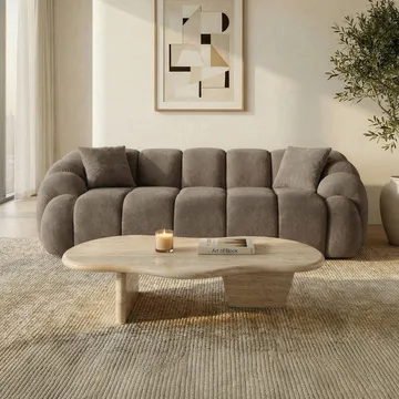3-personers sofa Atelier Del Sofa Octavio (233 x 70 x 80 cm) Brun - Møbler - Sofaer - 3 personers sofa