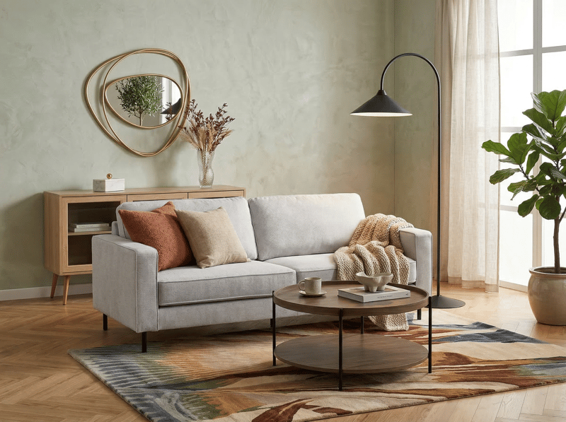 3-personers sofa Savalen - Lysegrå - Møbler - Sofaer - Lædersofaer
