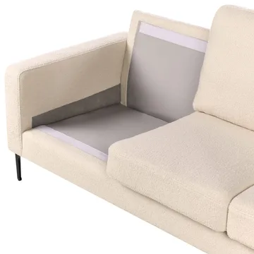 3-personers sofa Gavle - Beige, sort/Bouclé - Møbler - Sofaer - 3 personers sofa
