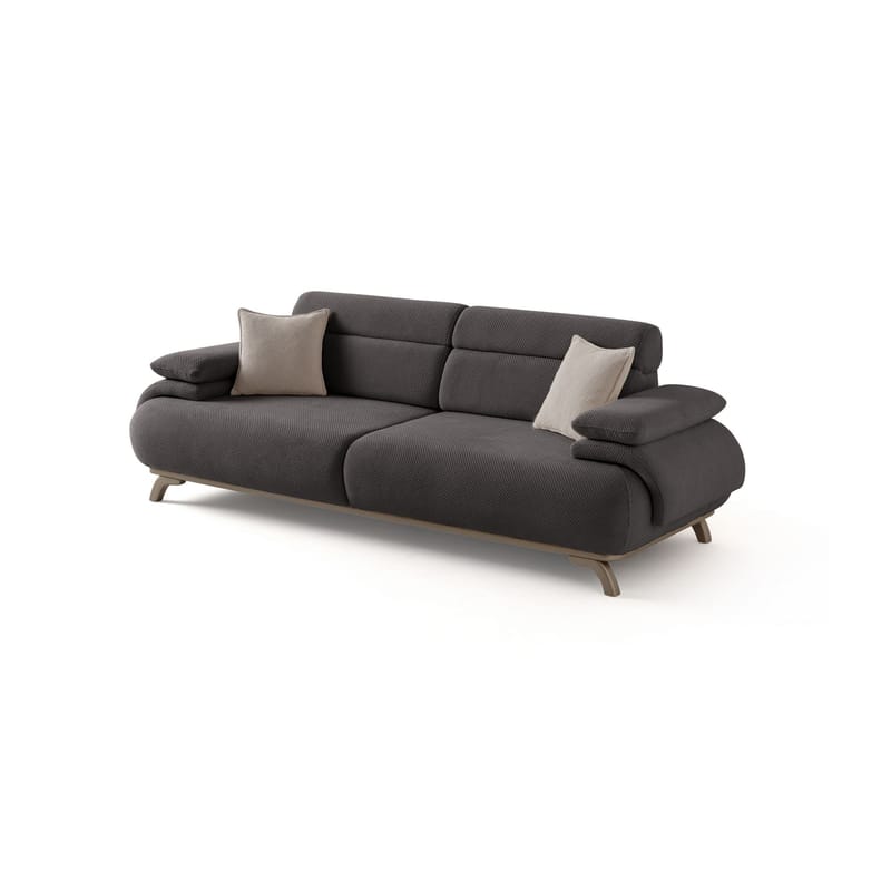 3-personers sofa Atelier Del Sofa Bonjo Silver (246 x 81 x 97 cm) Antracit - Antracit - Møbler - Sofaer - 3 personers sofa