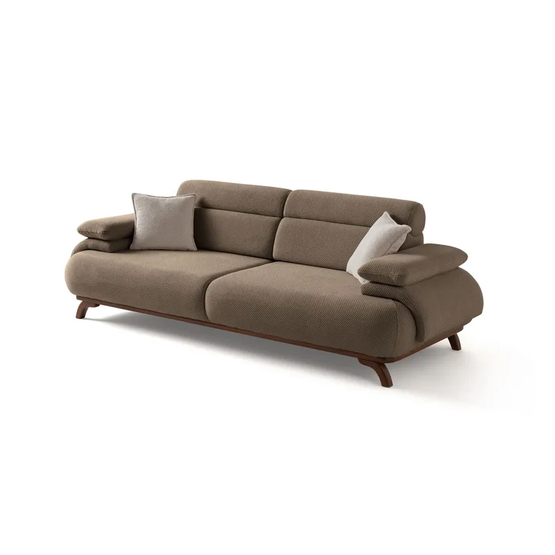 3-personers sofa Atelier Del Sofa Bonjo Valnød (246 x 81 x 97 cm) Jord, Jord