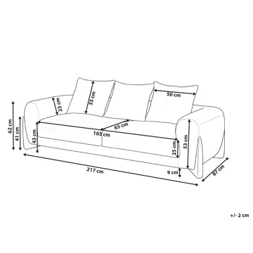 3-personers sofa Vinliden - Mørkebrun, Taupe - Møbler - Sofaer - 3 personers sofa