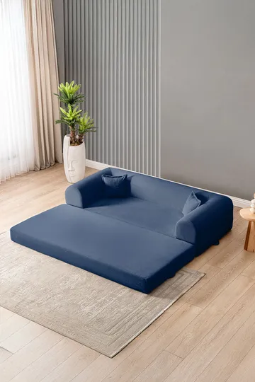 3-personers sovesofa Atelier Del Sofa Legom Eco (190 x 90 x 25 cm) Marineblå - Møbler - Sofaer - Sovesofaer