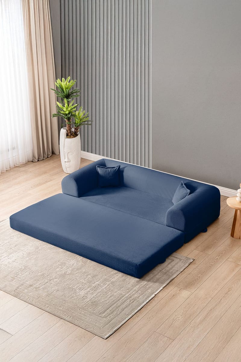 3-personers sovesofa Atelier Del Sofa Legom Eco (190 x 90 x 25 cm) Marineblå - Møbler - Sofaer - Sovesofaer