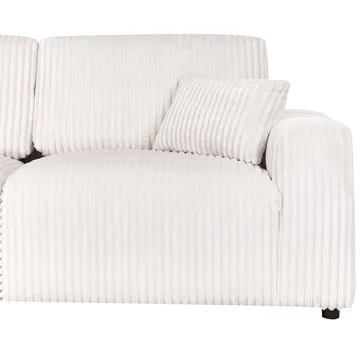 3-personers sofa Sandora - Hvid, Sort - Møbler - Sofaer - 3 personers sofa