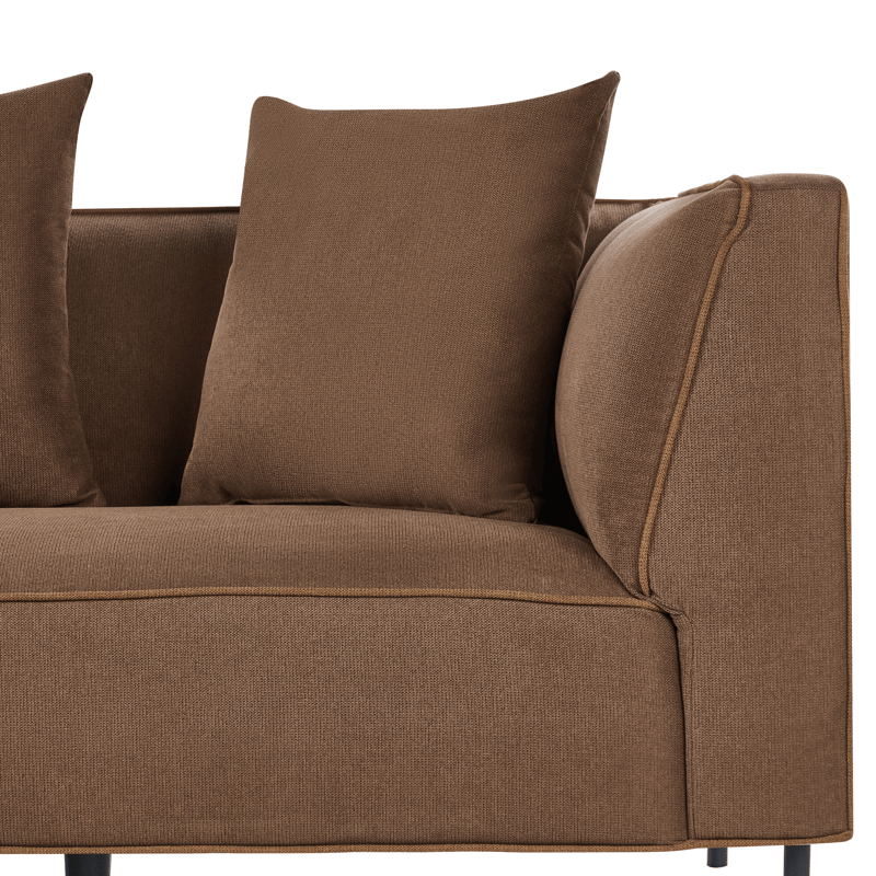 3-personers sofa Sater Højrevendt - Brun - Møbler - Sofaer - Sofa med chaiselong