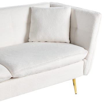 3-personers sofa Frederica - Hvid, guld/Bouclé - Møbler - Sofaer - Chesterfield sofaer