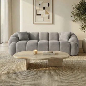 3-personers sofa Atelier Del Sofa Octavio (233 x 70 x 80 cm) Grå - Møbler - Sofaer - 3 personers sofa