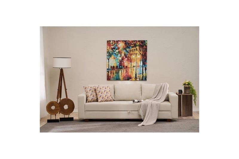 3-personers sovesofa Iroulport Arzilla Creme - Creme - Møbler - Sofaer - Sovesofaer