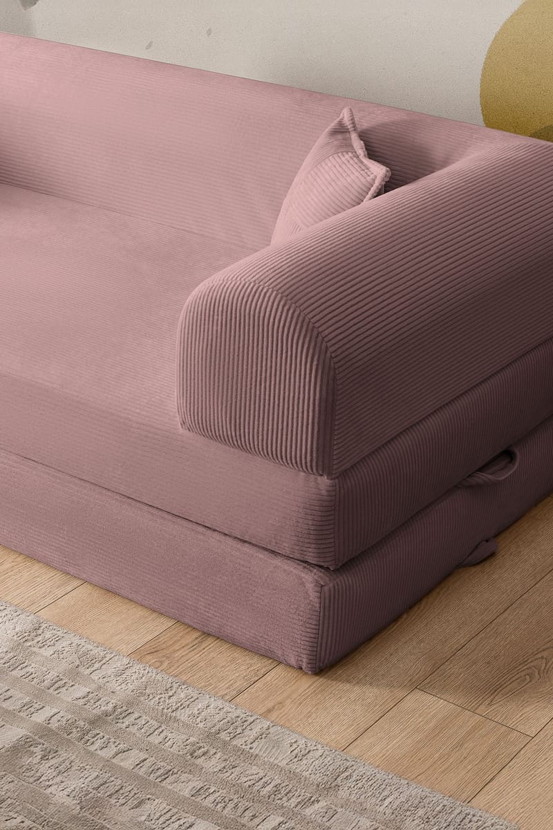 3-personers sovesofa Atelier Del Sofa Legom Eco (190 x 90 x 25 cm) Lyserød - Møbler - Sofaer - Sovesofaer