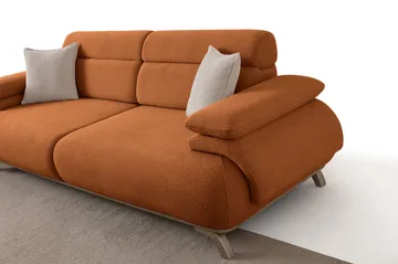 3-personers sofa Atelier Del Sofa Bonjo Silver (246 x 81 x 97 cm) Tile Red - Teglstenrød - Møbler - Sofaer - 3 personers sofa